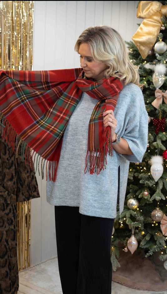 Red tartan Scarf