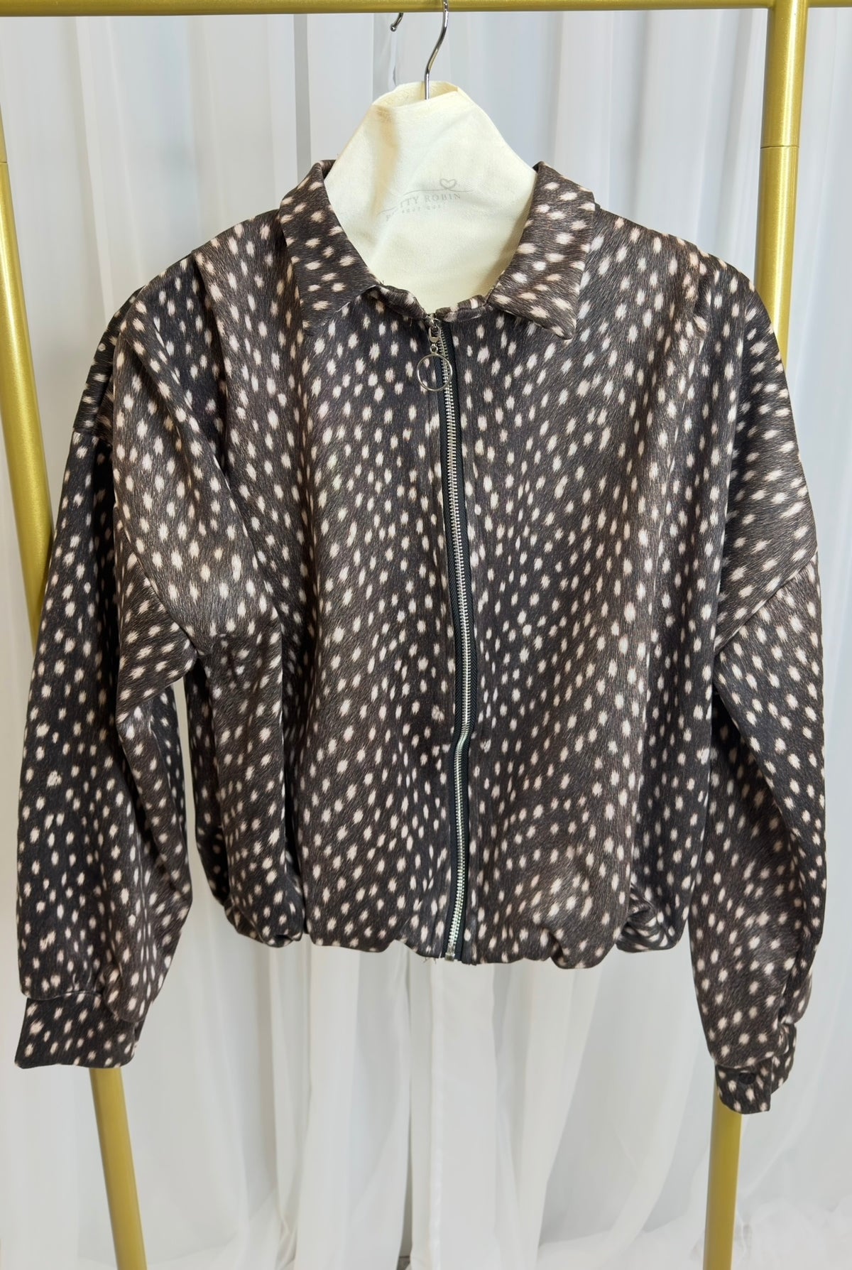 Deer Print Bomber