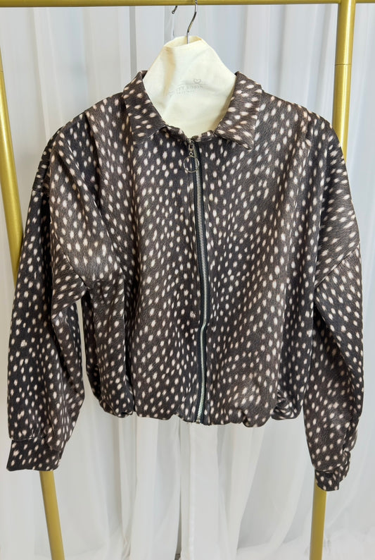 Deer Print Bomber