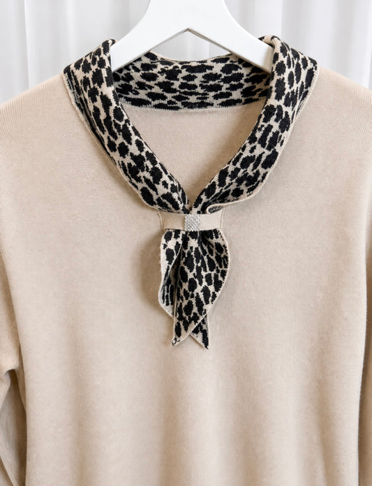 Cream Scarf Jumper