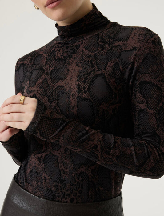 Snakeskin Polo Top