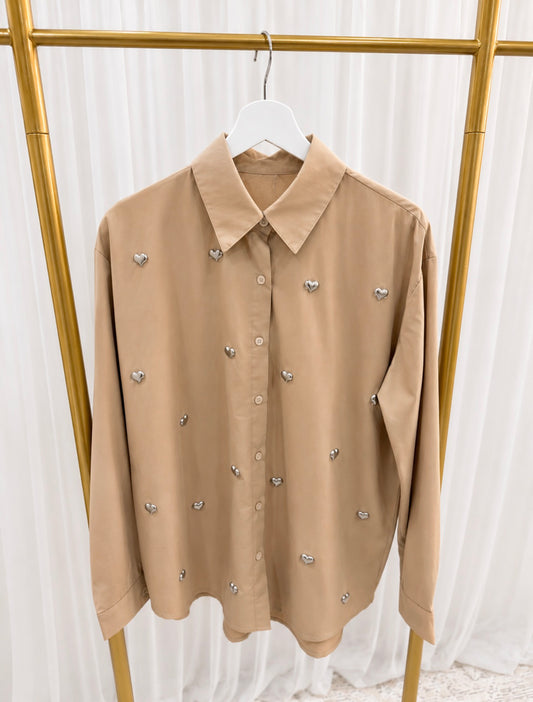 Beige Heart shirt