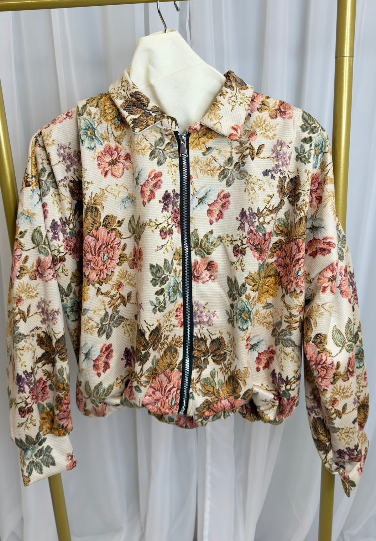 Floral Print Bomber
