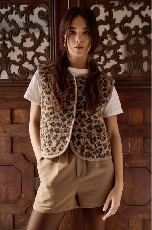 Leopard Print Gilet