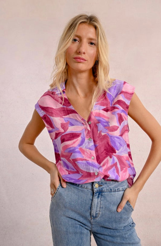 SHORT PRINTED BLOUSE