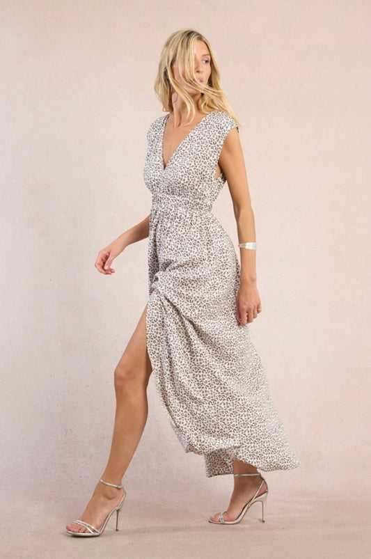 LEOPARD PRINT MAXI DRESS