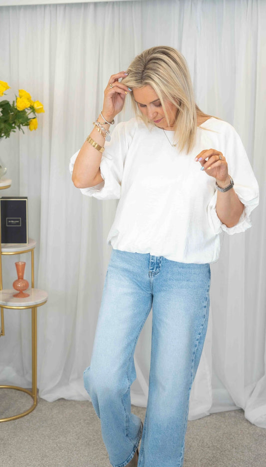 Amy wide leg jeans (light wash)