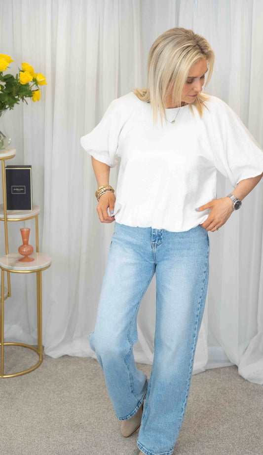 Amy wide leg jeans (light wash)