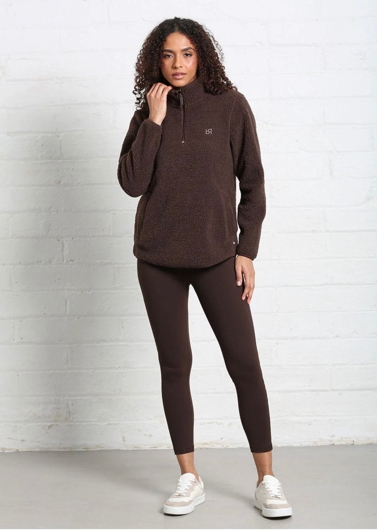 Gia Half Zip Chocolate