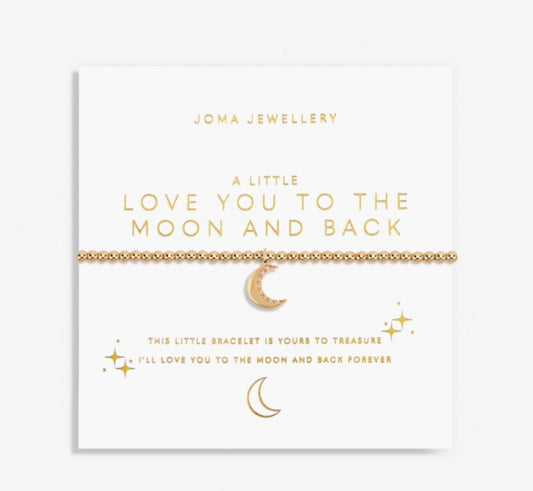 Gold A Little 'Love You To The Moon And Back' Bracelet