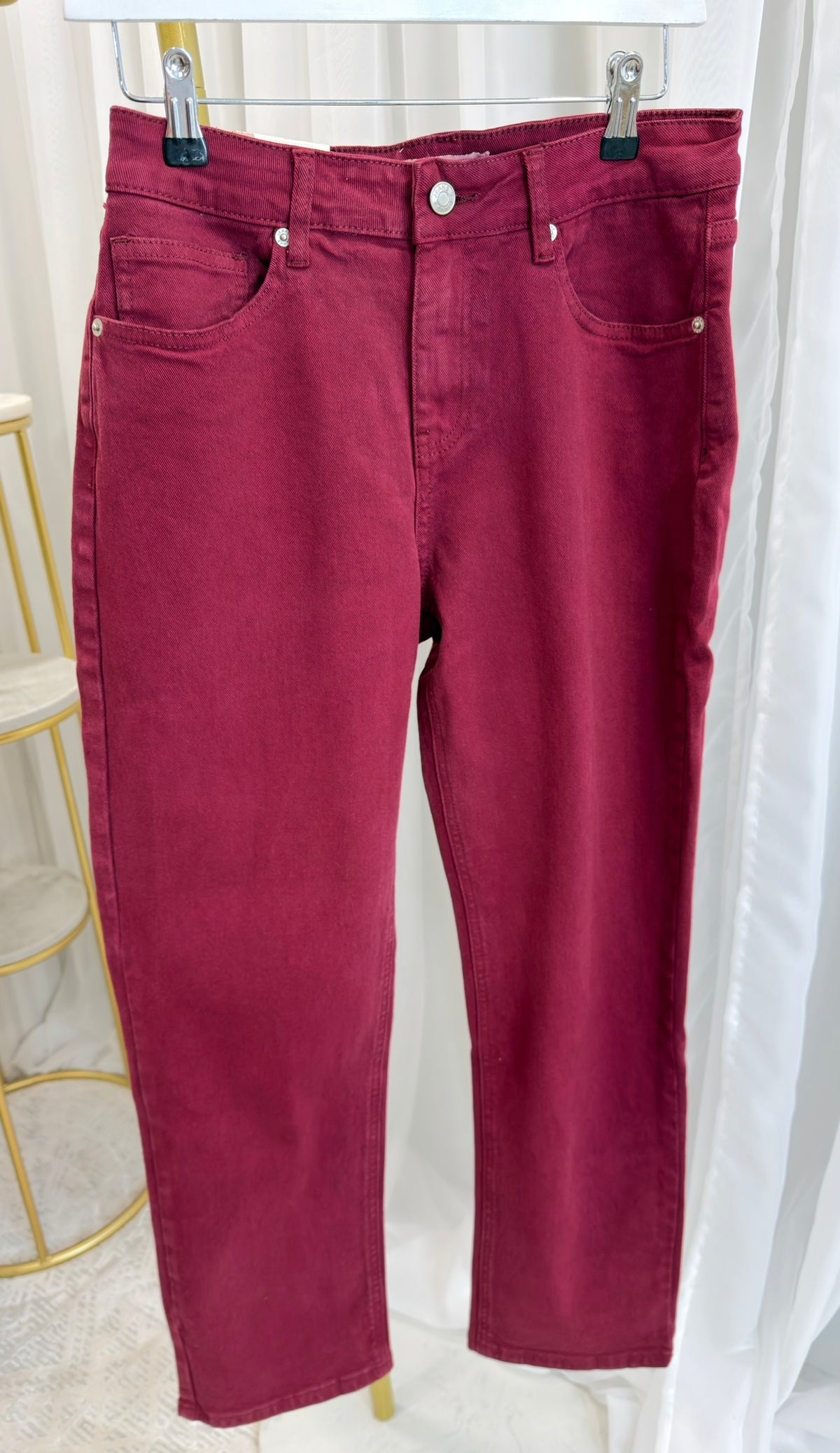 Burgundy Jeans