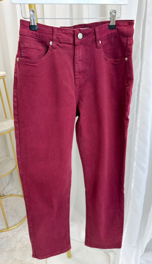 Burgundy Jeans