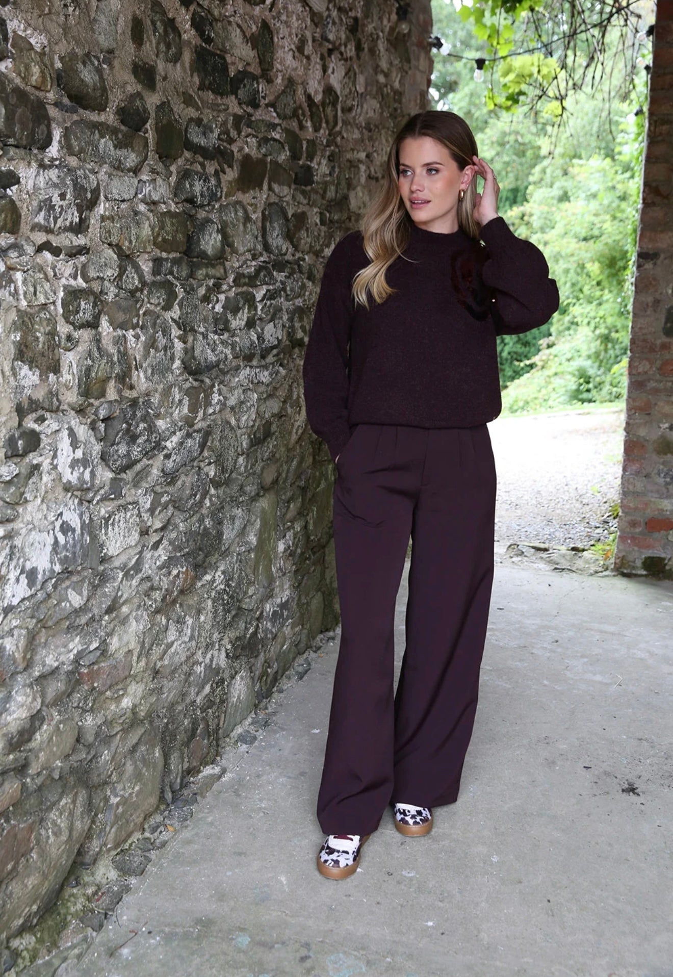 Ciara Trainer Cow Print