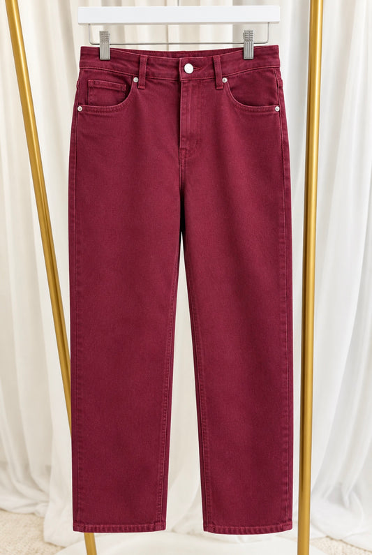 Burgundy Jeans
