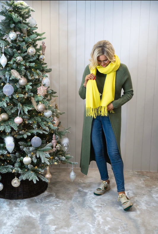 Neon yellow scarf