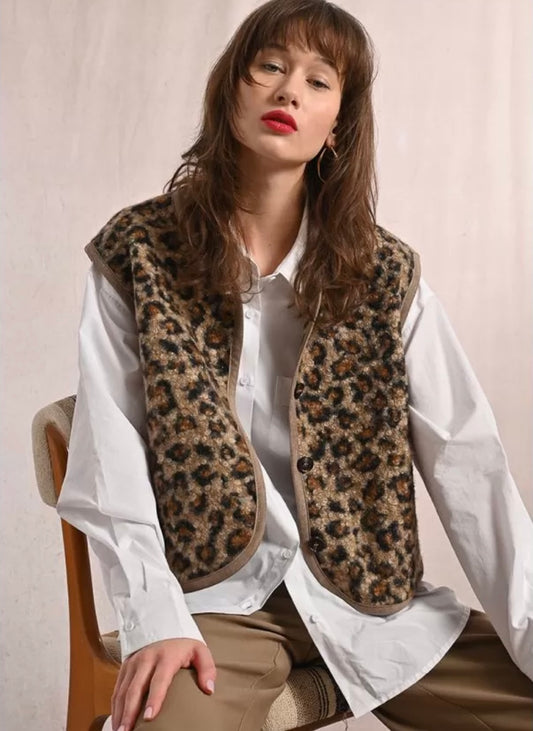 Leopard Print Gilet