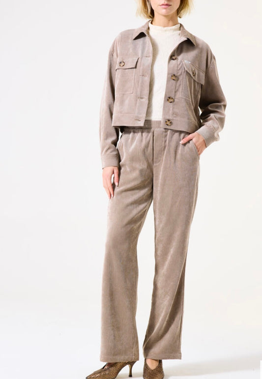 Taupe Corduroy Trousers