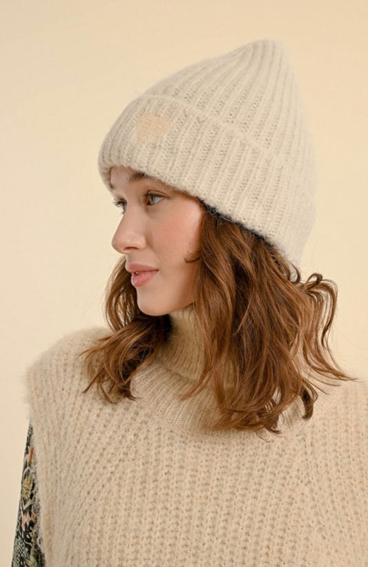 Sequin heart hat