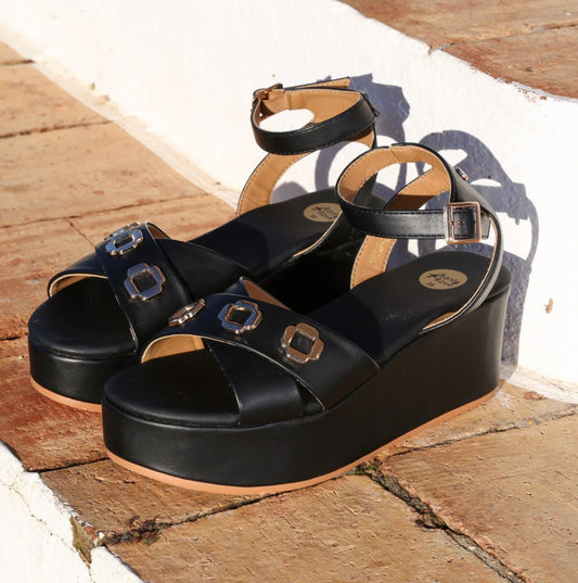 Anita Black Sandals