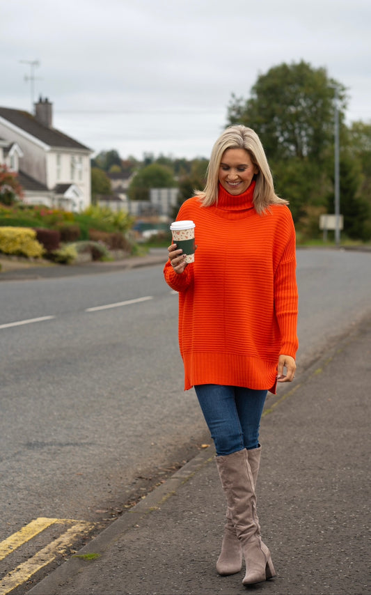 Orange longline Jumper