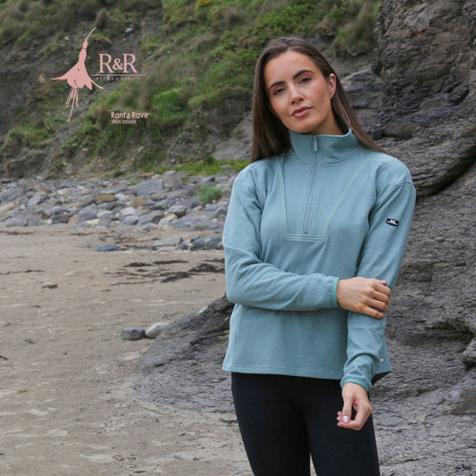 Tessa Half-zip Top (sage)