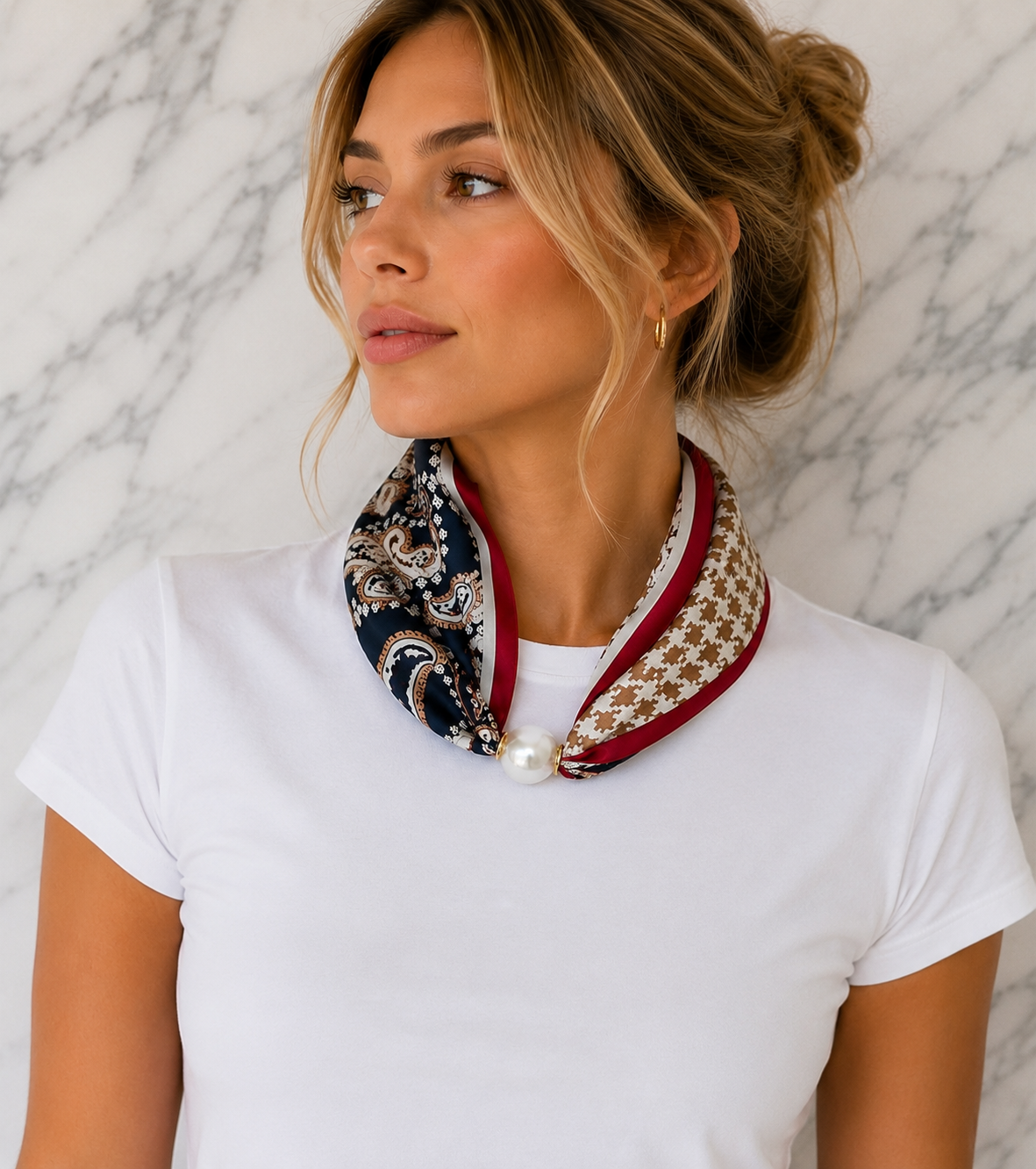 Pearl Magnetic Scarf E