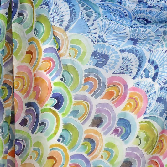 Blue Multi-Coloured Scarf