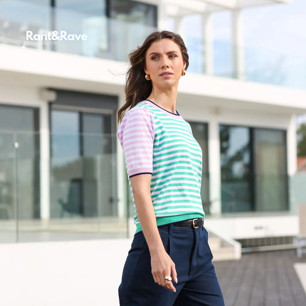 Orla Stripe Jumper Mint