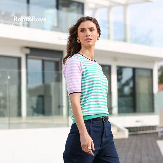 Orla Stripe Jumper Mint
