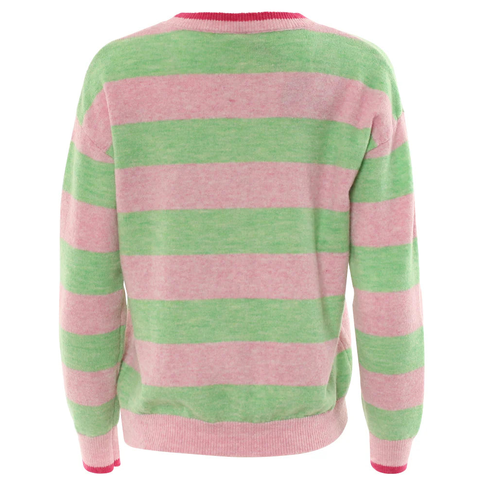 Harlee Stripe Jumper Pink