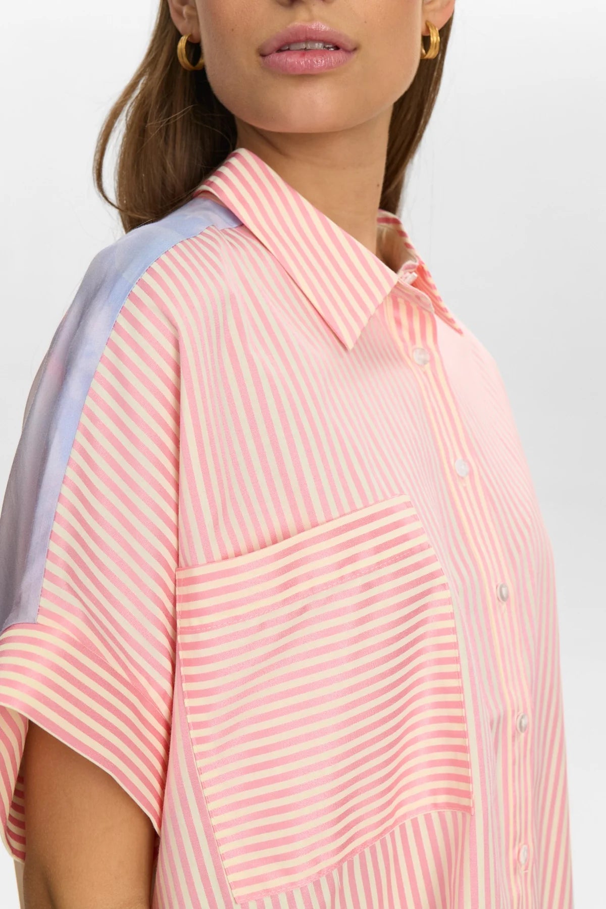 NUDIAMOND SHIRT - Pink Carnation