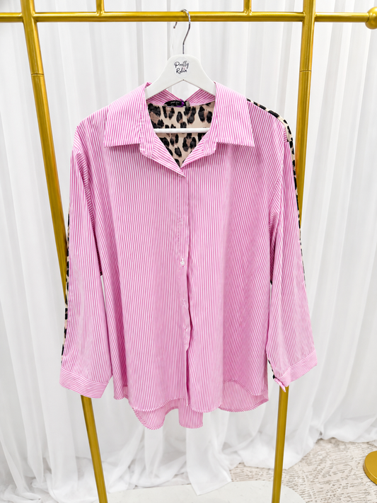 Pink Leopard Print Shirt