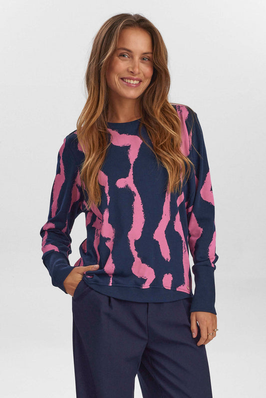 NUNIKOLA STROKES SWEAT- PINK CARNATION