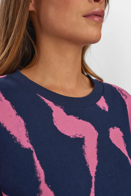 NUNIKOLA STROKES SWEAT- PINK CARNATION