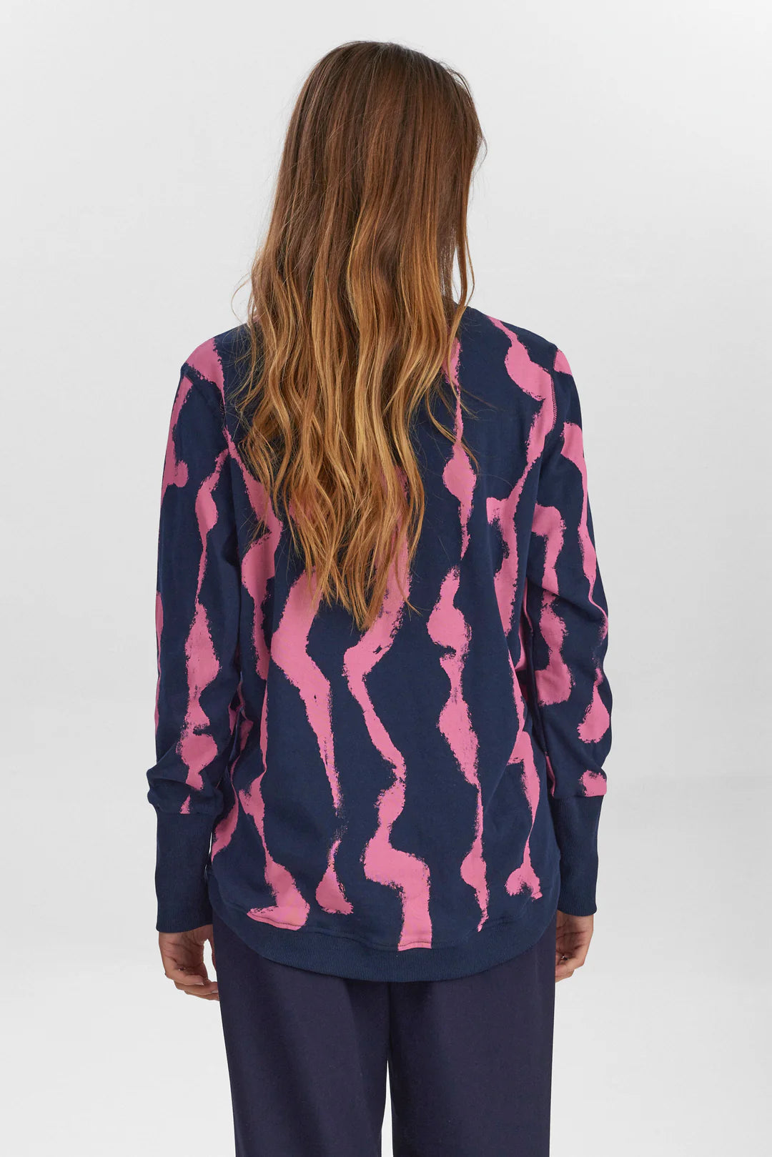 NUNIKOLA STROKES SWEAT- PINK CARNATION