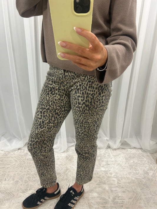 Leopard Print Jeans