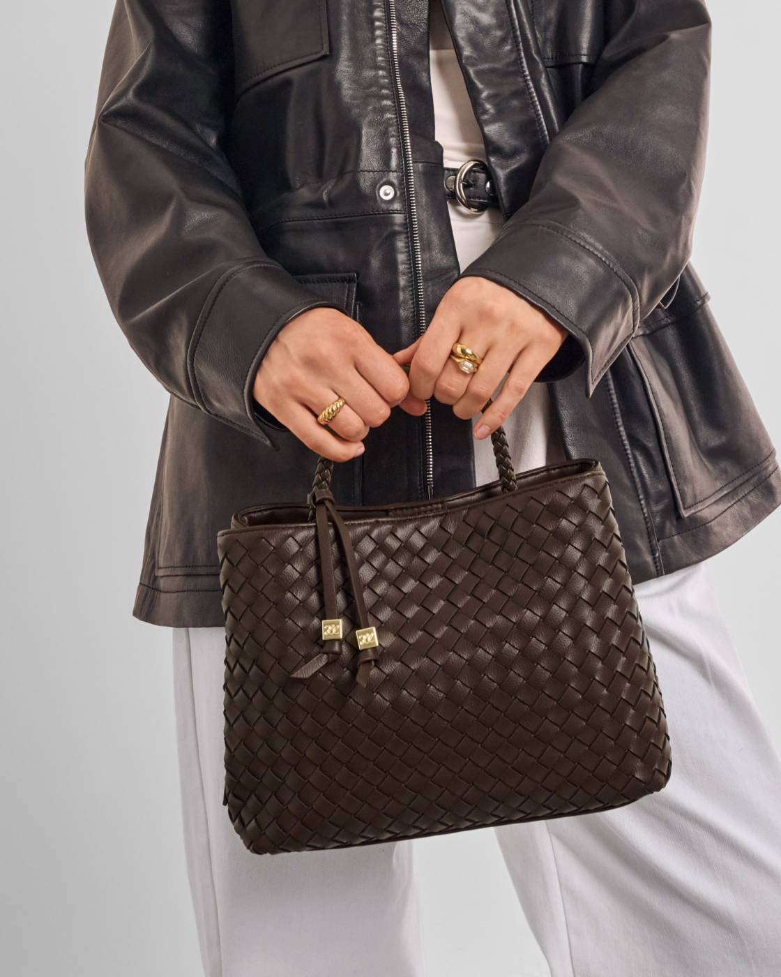 Nova Hand Woven Top Handle Bag
