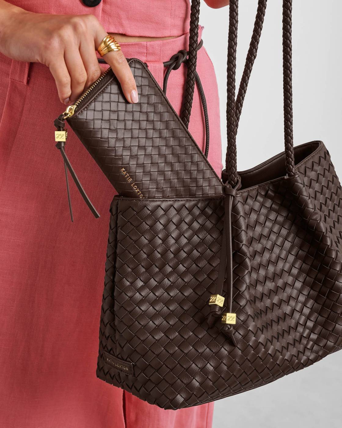Nova Woven Texture Large Purse