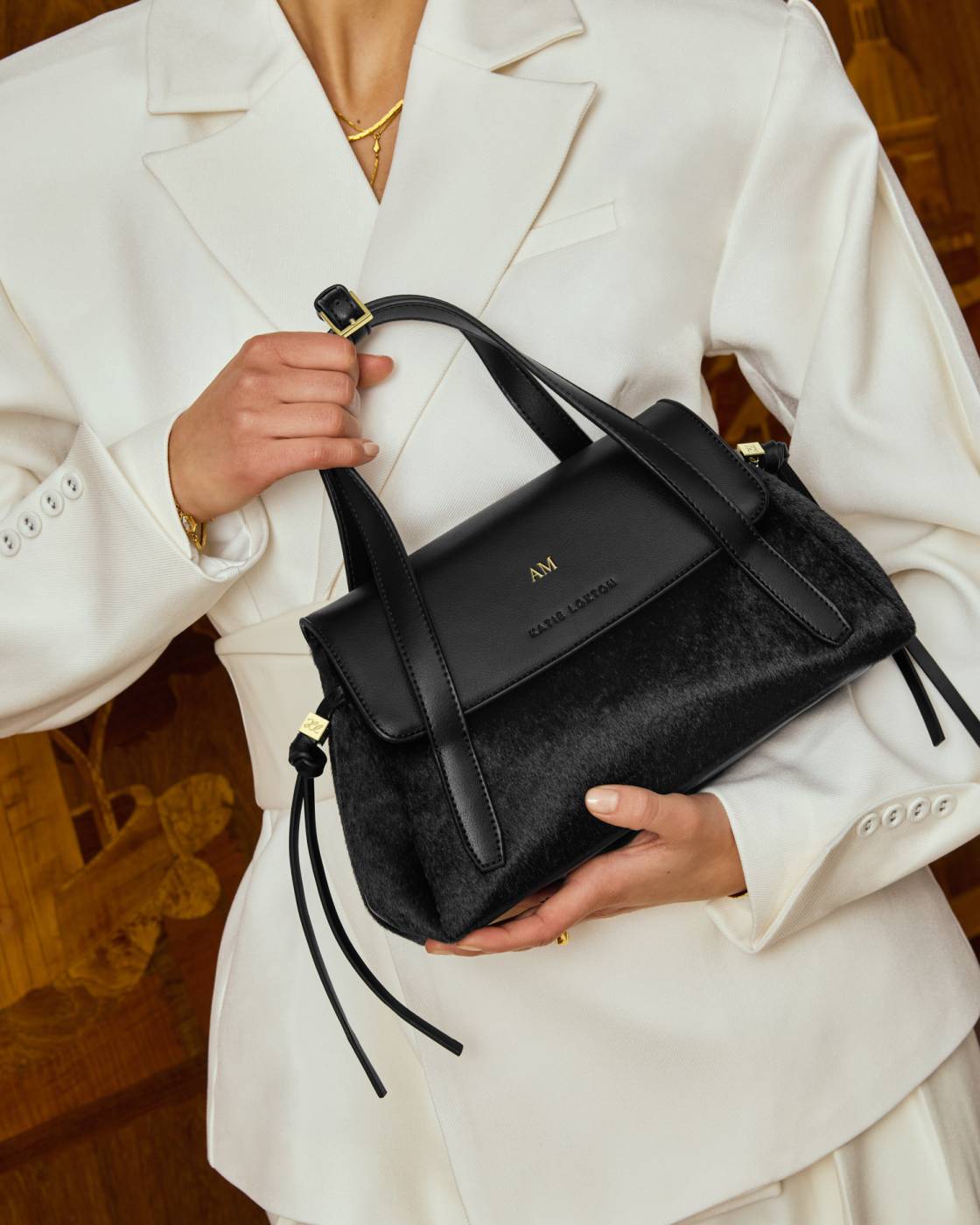 Alyssa Faux Pony Top Handle Bag