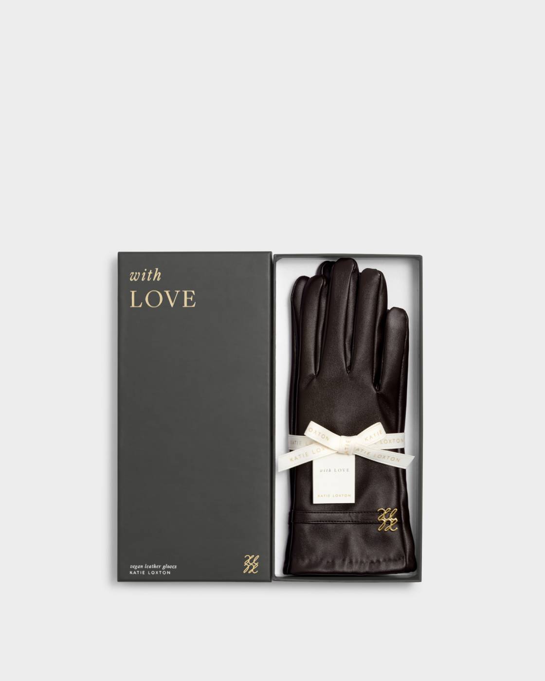 Boxed Faux Leather Gloves