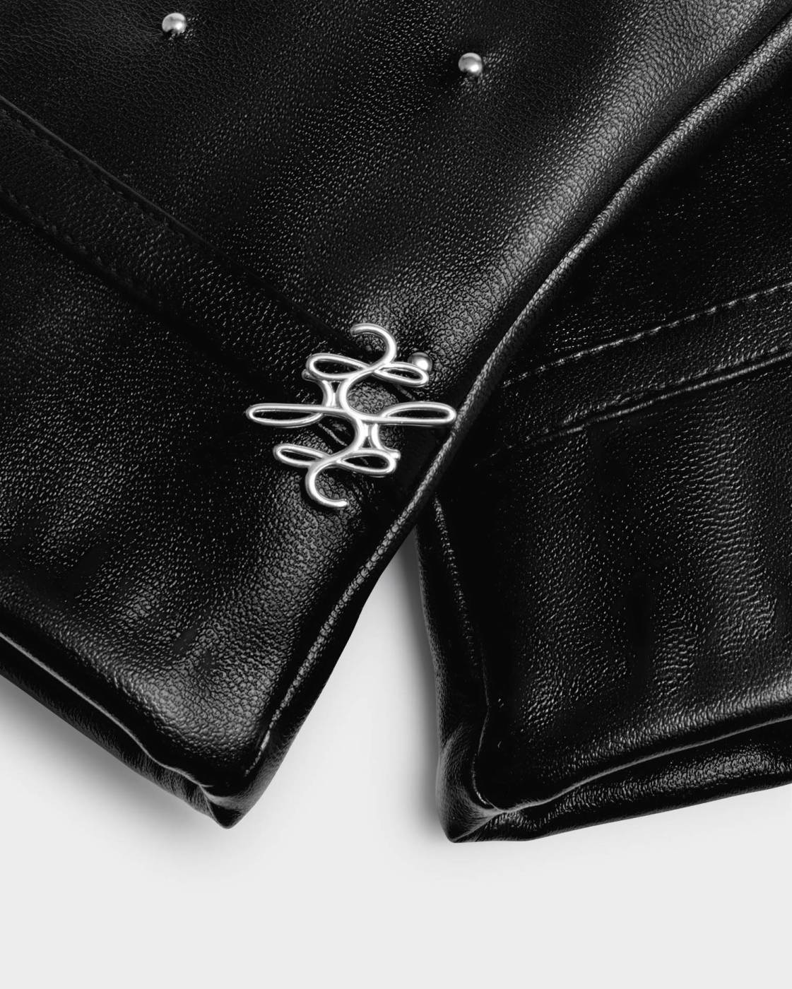 Boxed Faux Leather Gloves