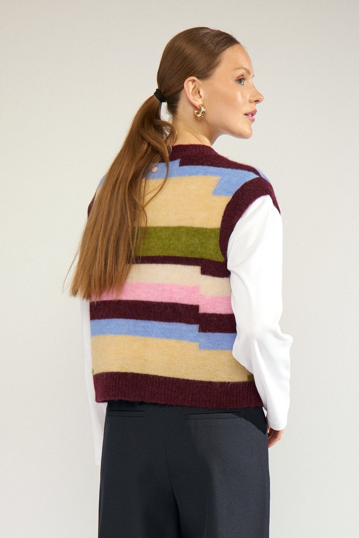 NURIETTE PIXEL STRIPE VEST