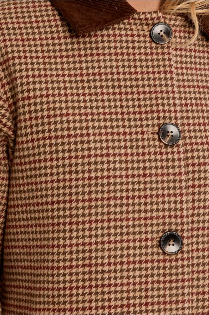HOUNDSTOOTH TRENCH COAT