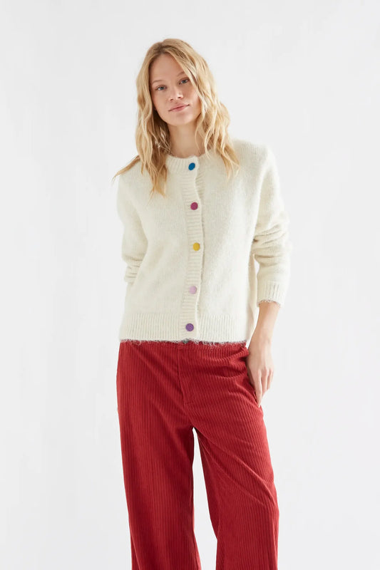 Ecru knit cardigan