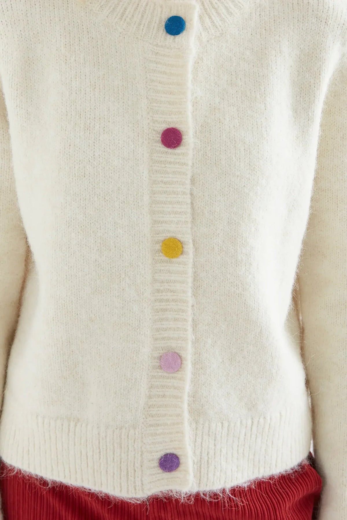 Ecru knit cardigan