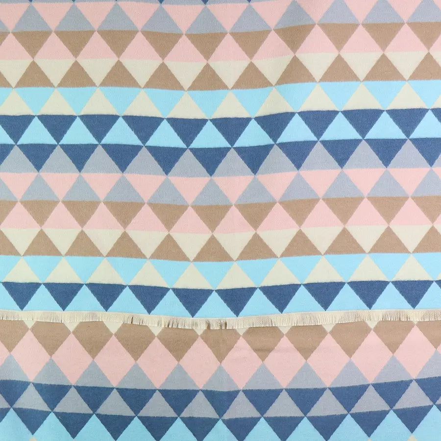 Blue Triangle print scarf