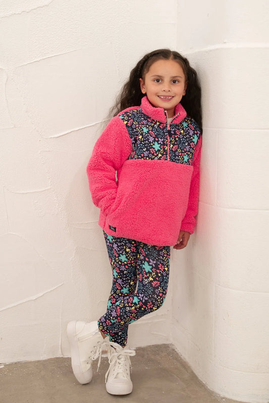 Cassie Fleece - Pink Floral