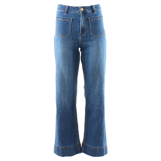 Cristal wide leg jeans (mid wash)