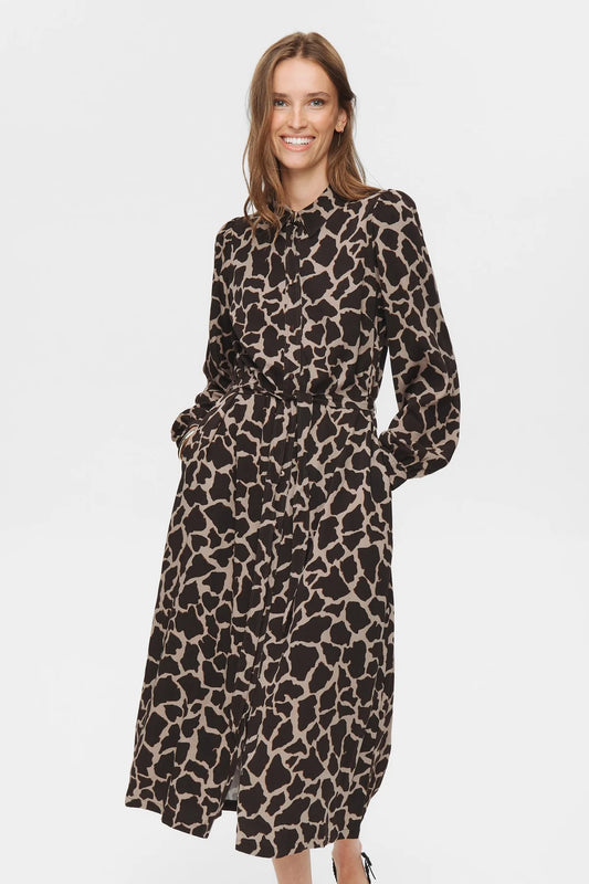 HANA SHIRT DRESS - Black Coffee