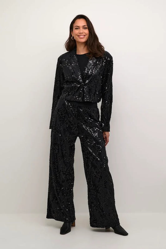 KANICOLE SEQUIN TROUSERS